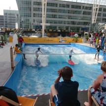Surf competition at the Munich Airport